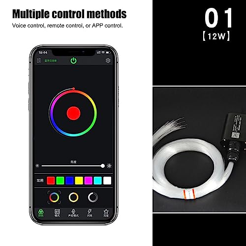 Fibra óptica RGBW con control de sonido rítmico para crear techos de estrellas de 12W 2