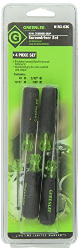 Greenlee 0153-03C Mini-Precision Screwdriver Set, 4 Piece