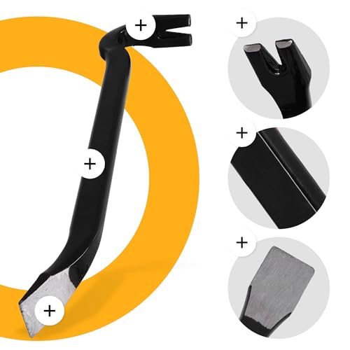 Pied-De-Biche 40cm Arrache-Clou Barre-De-Montage Griffe-De-Clou Levier-De-Montage Pied-De-Chèvre Fentes-À-Clous Pratique Outil-Multifonctionnel Travaux-De-Démolition – Image 5