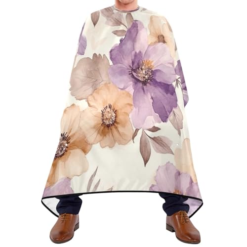 Kigai Vintage Flowers Hair Cutting Cape for Men & Women Waterproof Barber Cape Professional Hairdressing Salon Styling Apron with Adjustable Closure Snap
