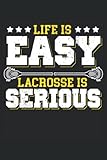 women's lacrosse set plays  Lacrosse Easy Serious Life Coming Crossed Sticks Stars: Notebook: Milimeter paper with 120 pages in 6\" x 9\" format (15.24 x 22.86 cm)