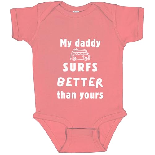 Image of My Daddy Surfs Better Than Your Daddy Cotton Baby Onesie Bodysuit