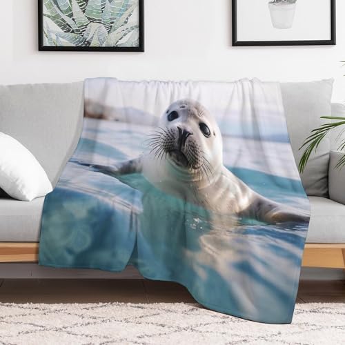 Couverture phoque polaire contre le froid rideau de lit flannel - 3