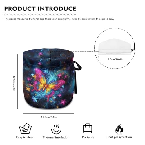Image of Xoenoiee Tea Pot Cosy Cotton Tea Cozy for Teapots Dust Cover Colorful Butterfly Floral Galaxy Insulated Kettle Cover Teapot Warmer for Home Kitchen Decorative Accessories
