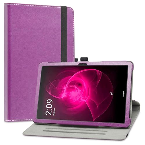 Housse rotative 360 T-Mobile REVVL TAB 5G 2023 violette avec support modulable