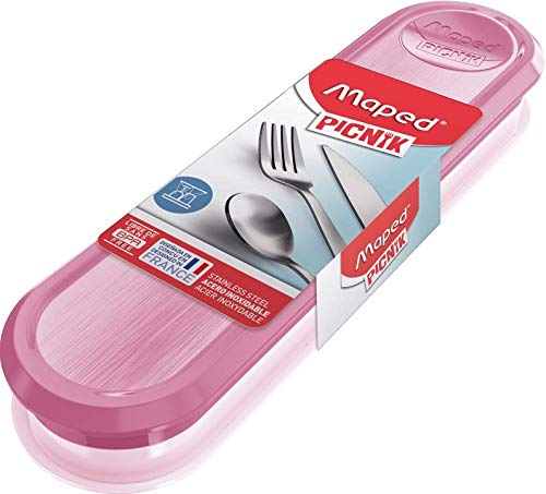 Kit Talheres Picnik Maped Rosa