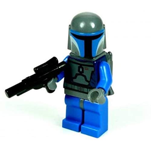 Lego Star Wars – Minipersonaggio, soldato mandaloriano blu con dispositivo jetpack.