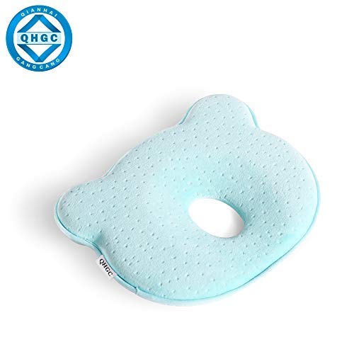 AtoBaby Baby Pillow,Memory Foam Cushion for Flat Head Syndorme Prevention and Head Support,Newborn