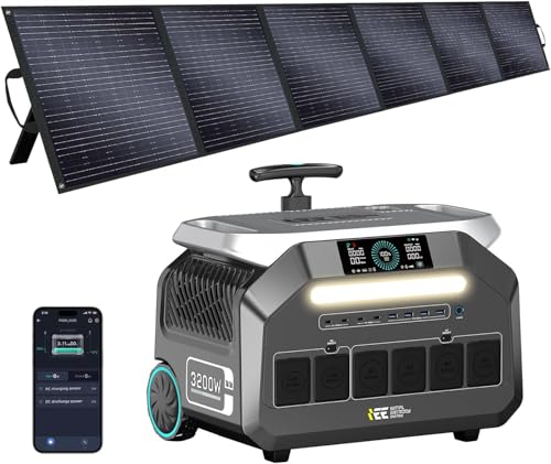 IEE 3200W Solar Generator P3200 with 2048Wh Power Station