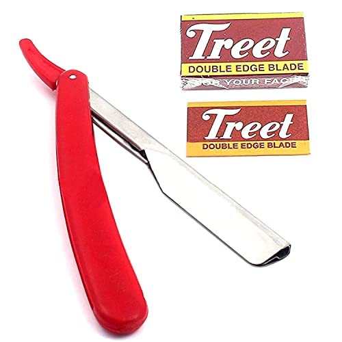 Laja Imports Straight Barber Razor Classic Shave Red Handle, B-765 for Educational Use