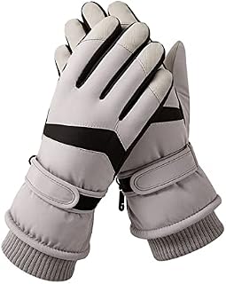 LZHZBDBR Winter Touch Screen Running Gloves, Women Lightweight Driving Gloves Skiing Motorbike Snowboard Cycling Climbing Hiking Outdoor Sports One Size (Grey)