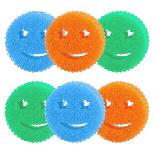 Image of HELIME Scrub Sponge Dish Scrubber, Non Scratch Multipurpose Sponges, Temperature Controlled Dual Sided Cleaning Pads, BPA Free and Odor Resistant, Safe for Kitchen, Bathroom, and Household Cleaning