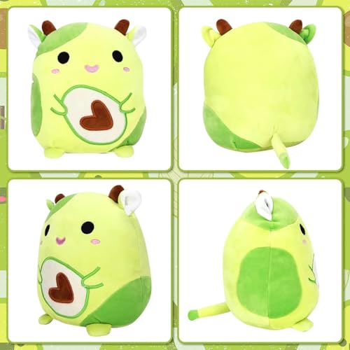 Kuscheltier Plüsch Spielzeug, Kühe Plüschtier Puppen, Kissen Stofftier Plüschtiere, Cartoon Plush Doll Süße Kuscheltiere Kawaii Deko Kuh Plüsch Kissen Spielzeug Geschenk für Kinder - 20CM
