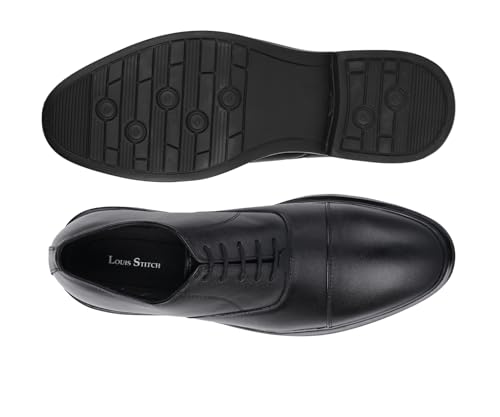 Image of LOUIS STITCH Jet Black Lightweight Derby Shoe | Formal Shoes for Men | LSFXCTJB | UK-7