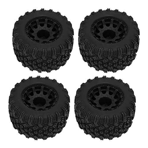 Pneus camion RC pour rouler sur terre et bitume jante plastique 12 mm 4 pièces
