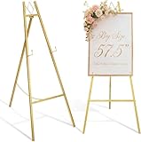 chevalet metallique pliable Finition dorée élégante : revêtement avec une finition dorée luxueuse, améliorant l'esthétique des fêtes, des expositions et des événements spéciaux. Conçu pour rehausser l'ambiance et laisser une impression durable sur vos invités.