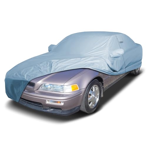 Image of iCarCover Car Cover Waterproof All Weather for 1991-1996 Acura Legend Coupe | Heavy Duty Custom Fit Hail UV Sun Rain Snow Dust Protection Covers for Automobiles Outdoor Indoor Full Exterior (Sky Gray)