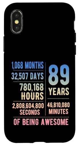 89 cumpleaños hombres mujeres divertido 89 años Carcasa para iPhone X/XS 89 cumpleaños hombres mujeres divertido 89 años Carcasa para iPhone X/XS