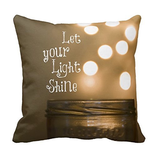 Inspirational Let Your Light Shine Meaningful Quotes Throw Pillow