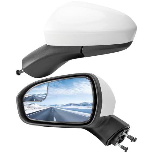 LOIYLLEN Left Driver Side Rear View Mirror Replacement for Ford Fusion 2016 2017 2018 2019 2020 2021 2022- Rearview Mirrors with 3Pins, Electric Adjustment, white