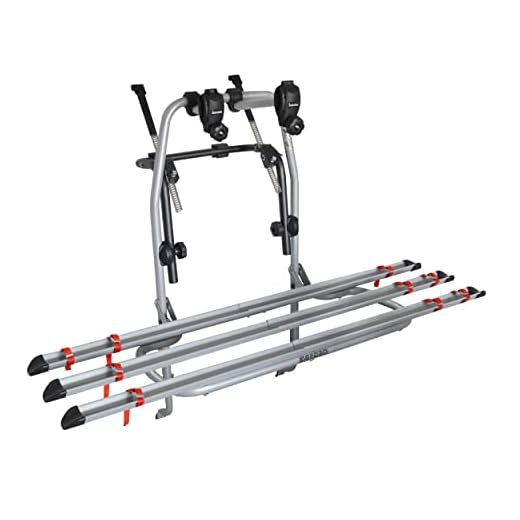 MENABO 000039200000 Logic 3 Portabicicletas de Vuelta, Acero, con 3 Carriles