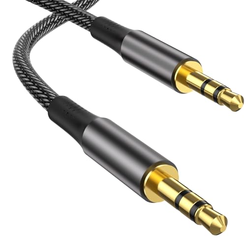 layajia Aux Kabel, Audio Kabel 3,5mm Klinkenkabel 1.2M, Stereo Audio Nylon Geflochtenes Klinke auf Klinke Stecker Kopfhörer Kabel für Kopfhörer, Auto, PC, Lautsprecher,...