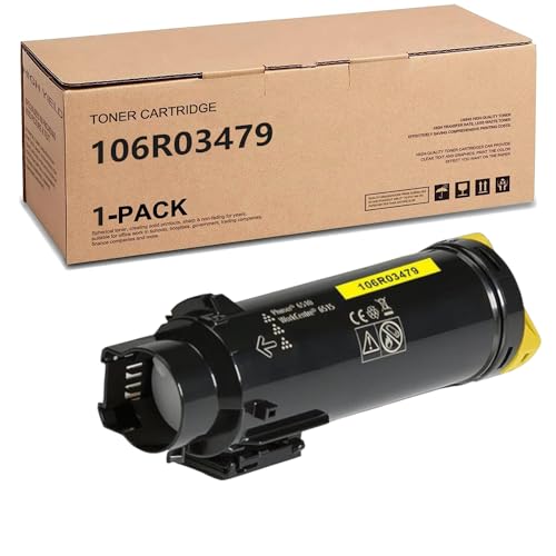 106R03479- Compatible for Xerox Phaser 6510/ Workcentre 6515 Yellow High Capacity Toner-Cartridge (2400 Pages)-1 Pack (Yellow)