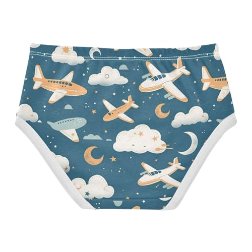 Wusikd Moon Stars Girls' Underwear Cotton Clouds Girls Briefs Soft Toddler Underwear 2T2