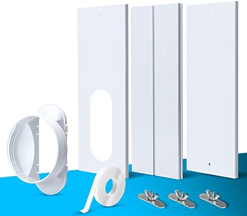TOPOWN 3 Piezas Kit de Ventana Aire Acondicionado Portátil, Placas de Sellado de Ventana Corredera de Aire Acondicionado Portátil, Adecuado para Tubos...