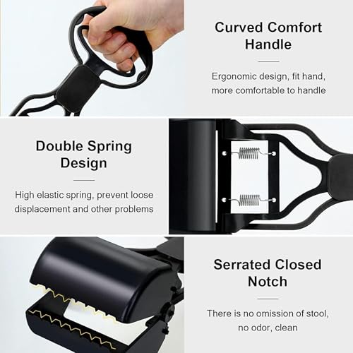 Image of Dog Poop Scooper for Pets | Non-Breakable Pet Pooper Scooper for Dogs & Cats | Mini Portable Poop Picker with Strong Spring | Easy Clean Waste Scooper for Grass, Gravel & Outdoor Use