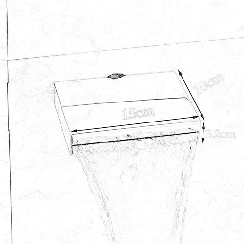 Robinet de lavabo cascade mural bronze huilé pour vasque - 5