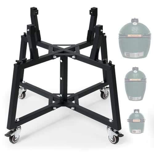 GVGBUK Green Big Egg Nest, Suitable for Various Sizes of Green Egg Nest Grill Racks, Adjustable in Size, Equipped with Heavy-Duty Locking casters.