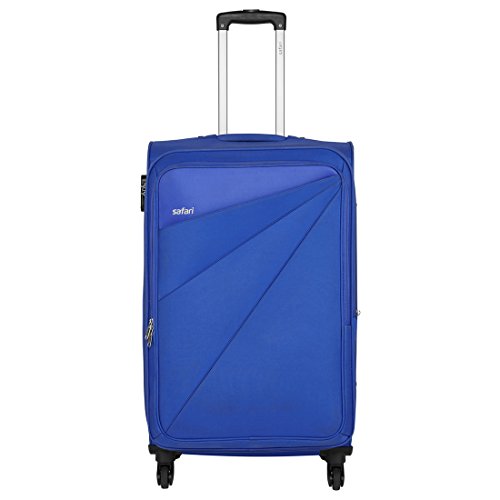 Safari Mimik 78 Cms Polyester Blue Check-In 4 wheels Hard Suitcase
