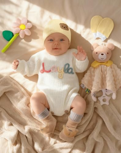 Image of Baby Shower Gift Basket - Baby Gift Set with Diaper Caddy, Gifts for New Mom, Gender Reveal Gifts, New Born Essential Include Security Blanket Hat Bib Socks Mittens, Boy & Girl