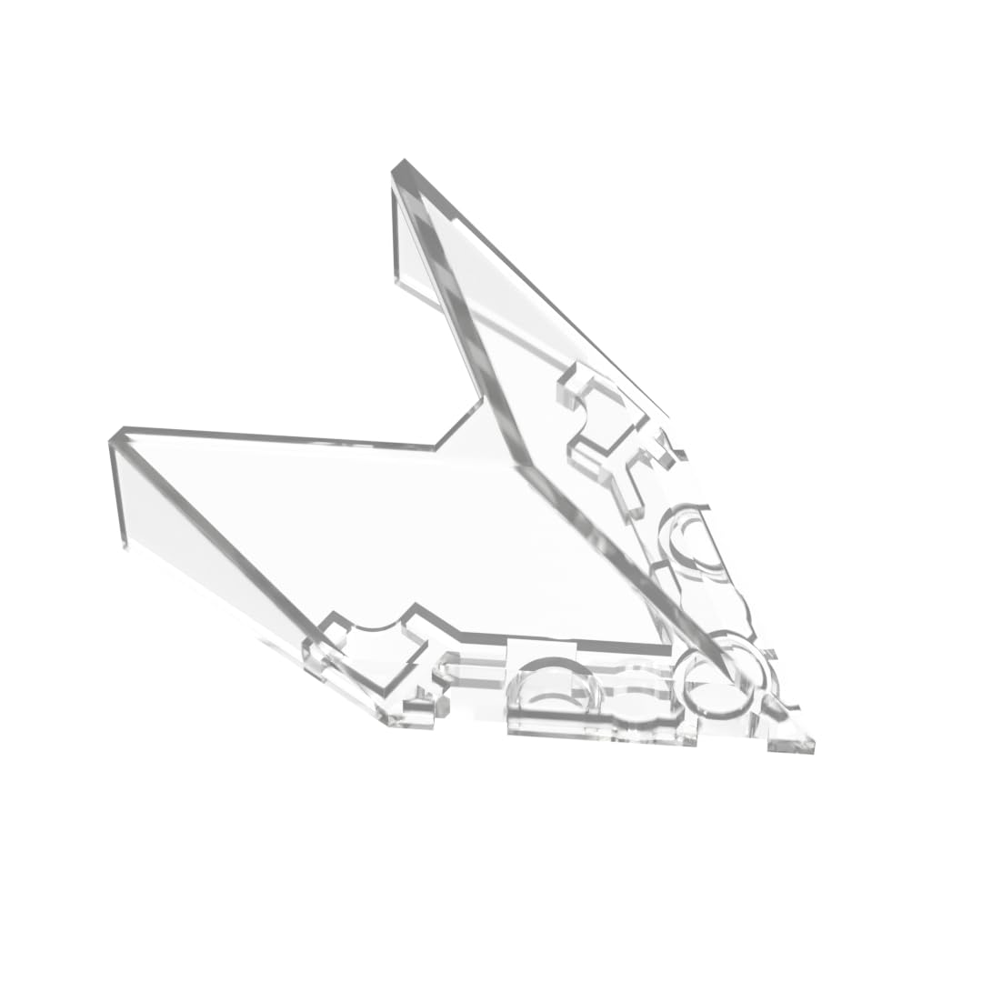 Gobricks Window Windshield 6X 4X 1 1/3 10PCS Compatible with Lego GDS-90009 22483 Classic Bulk MOC Color:Trans-Clear 40