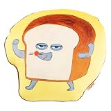 MORIPiLO パンどろぼう (もちもちダイカットクッション) 肌にやさしいふわモチ触感 グッズ ぬいぐるみ 昼寝枕 イエロー 39x35cm キャラクター 431425