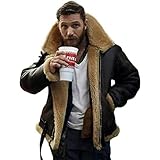 Brown B3 Bomber Ginger Flight Shearling Leather Jacket Real Fur Original Tom And the Hardy Farrier Dunkirk (as1, alpha, 3x_l, regular, regular)