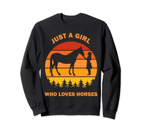 Just A Girl Who Loves Horses Horse Racing - Regalo para amante de la granja Sudadera