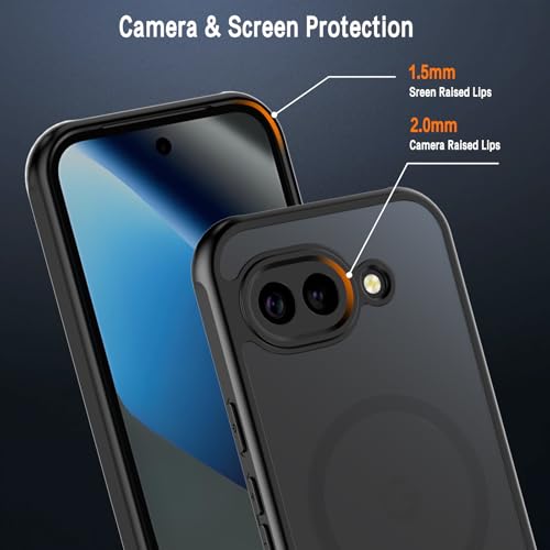 Natbok Magnética Funda para Google Pixel 10a 5G, Funda Pixel 10a Compatible con MagSafe con 2 Protector de Pantalla, Carcasa Translúcida Mate Trasera Fina Antigolpes para Google 10a - imagen 7