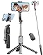 Selfie Stick Stativ, 106cm Handy Erweiterbar Mit Abnehmbarer Fernbedienung & Ständer, Selfie Stange 360° Drehbar Für Smartphone Kompatibel Mit iPhone, Android