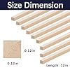 300 Pcs Balsa Wood Sticks 1/8 x 1/8 x 12 Inch balsa Wood Strips Hardwood Square Dowels balsa Wood dowels Unfinished Wooden Strips for Craft DIY Supplies Square Wooden dowels #1