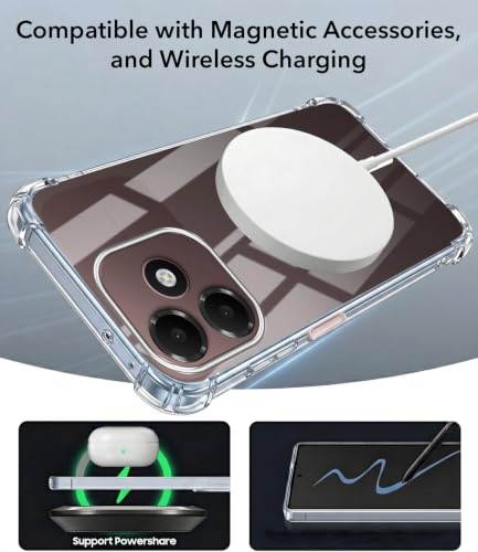 Image of Jkobi Shockproof Crystal-Clear Back Cover for Oppo A6c 4G (Magsafe Wireless Support | Drop & Camera Protection | Hard Polycarbonate)