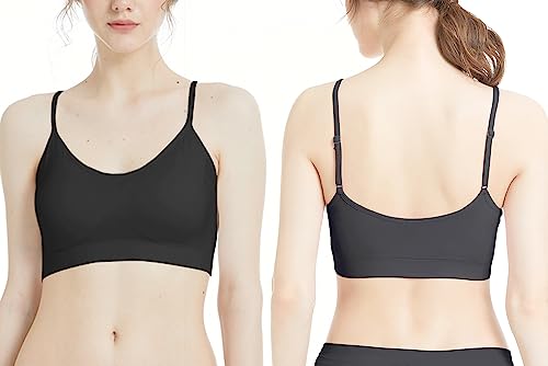 Image of Padded Bralette for Women Straps Sleep Bras Seamless Yoga Sport Bras