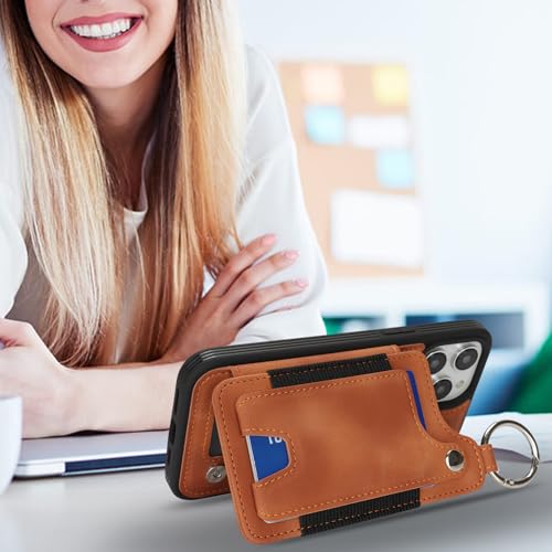 iPhone 14 Pro Max Étui portefeuille cuir femme avec support béquille et cartes - 2