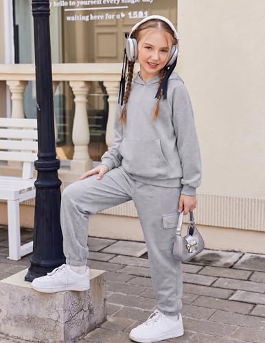 Image of Arshiner 2 Pieces Girls Outfits Fall Sweatsuits Sweatshirts and Sweatpants