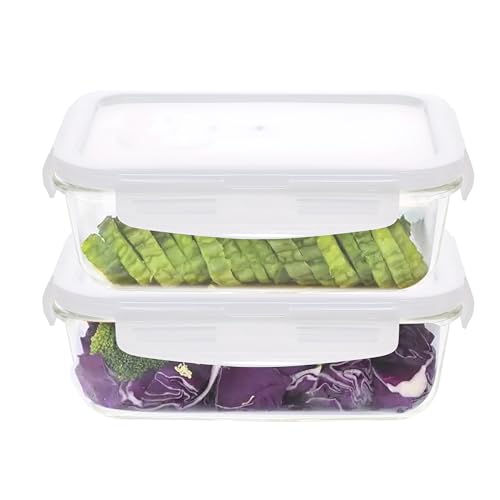 Image of Cutting EDGE 370ml Rectangular Borosilicate Glass Food Container (Set of 2)