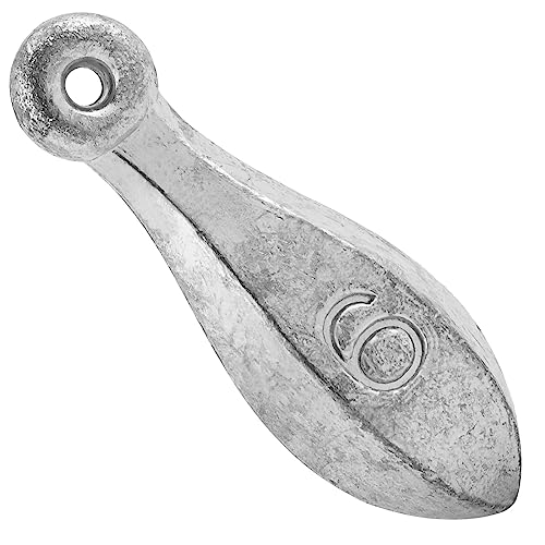 Dr.Fish 5 Pack Bank Sinkers Lead Fishing Weights, Freshwater Catfishing Weights River Channel Surf Fishing Saltwater 2oz