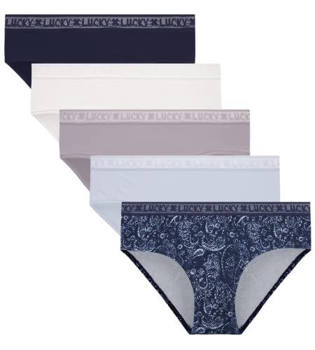 Image of Lucky Brand Women's Underwear - 5 Pack Microfiber Hipster Briefs (S-XL)
