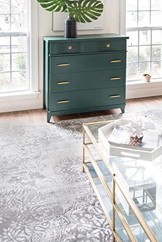 Unique Loom Sofia Collection Traditional Vintage Gray Area Rug (4  x 6 )