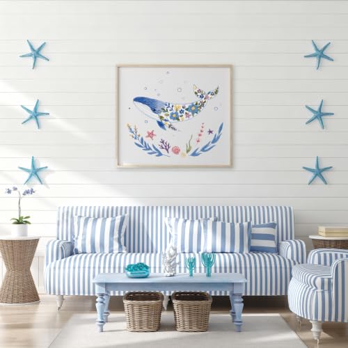 Image of Louise Maelys Embroidery Kit for Beginners, Whale Ocean Needlepoint Kit